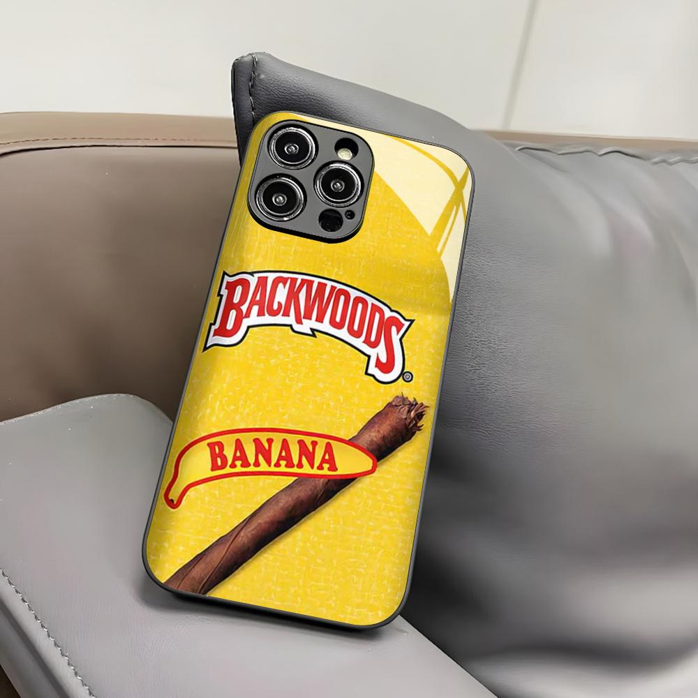 Backwoods Cigars Phone Case for Iphone 17 Air 16 15 14 12 11 13 Pro Max Mini X Xr Xs Puls Black Glass Cover