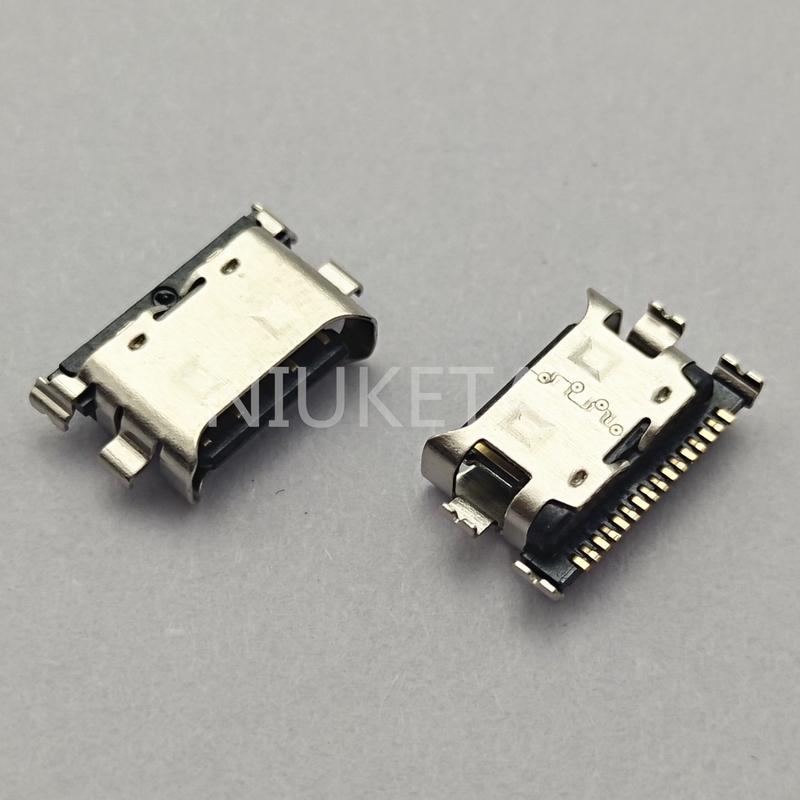 100pcs Micro USB 16pin Mini Type C Connector Mobile Charging Port For Samsung Galaxy A20 A205F Charging Tail Port Repair Parts