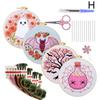 4pcs Halloween&Christmas Pumpkin Winter Cotton Stamped Embroidery Cross Stitch DIY Starter Needlepoint Kit DIY Arts Ornament