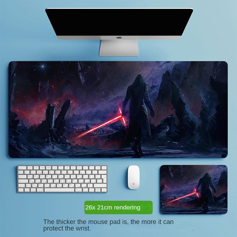 Mauspad, übergroß, Büro-Tastenkombination, integriertes Schloss, verdickt, individuell, gut aussehend, für Studenten, Computer, E-Sport, Tischmatte