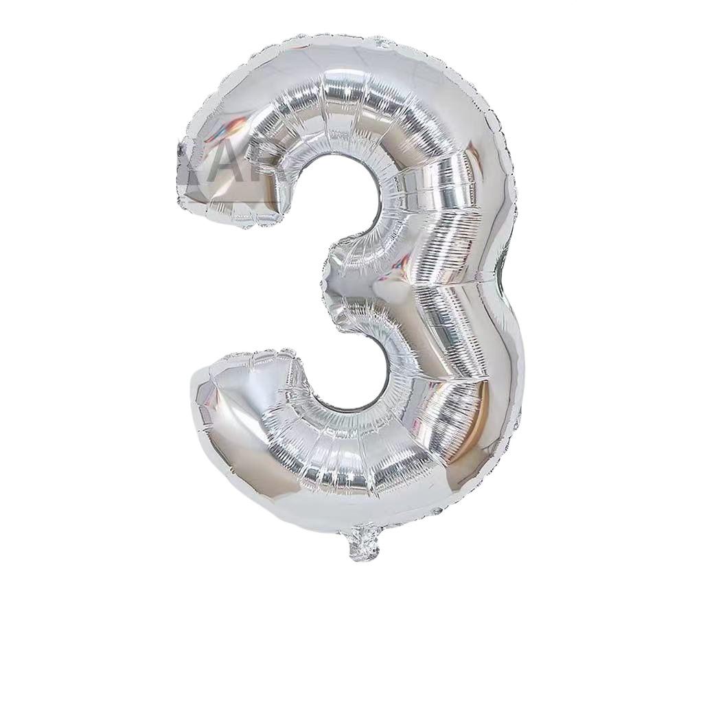 32-Inch Birthday Number Balloons - Aluminum Film Party Decorations & Photo Props