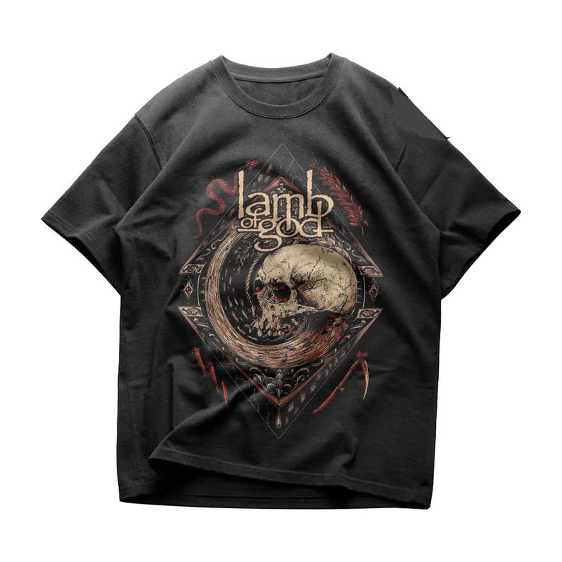 

Редкая футболка Lamb Of God Мужская Футболка с коротким рукавом Размер WA156 Унисекс Футболка L