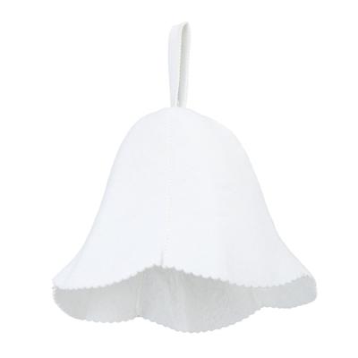Sauna Hat Felt Water Absorbent Comfortable Shower Bath Felt Hat Universal for Men Women White
