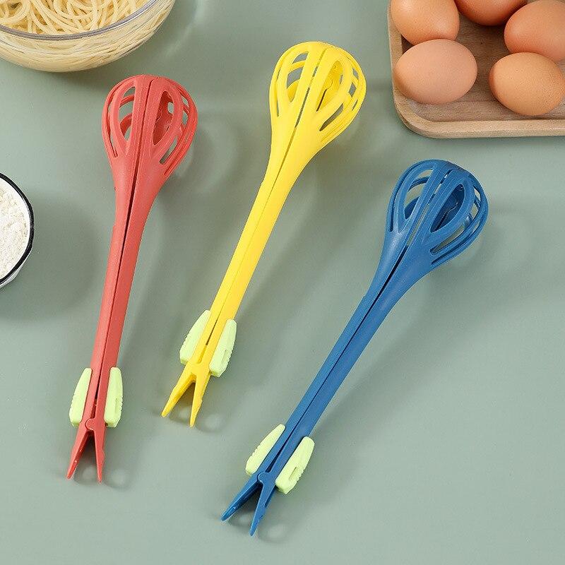 Multifunctional Beater Food Clip Creative Kitchen Baking Tool Manual Blender Grab Spoon Noodle Clip Strainer  Kitchen Utensils
