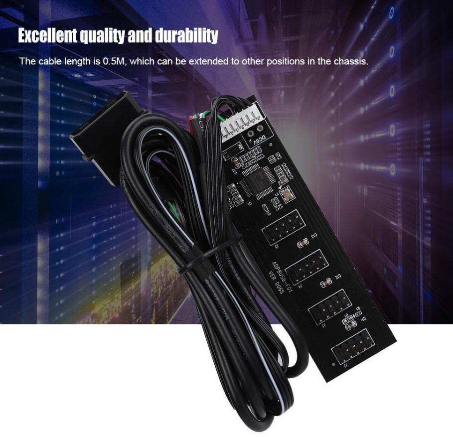 USB 2.0 Motherboard Hub: 9-Pin to Dual 9-Pin Expansion Adapter