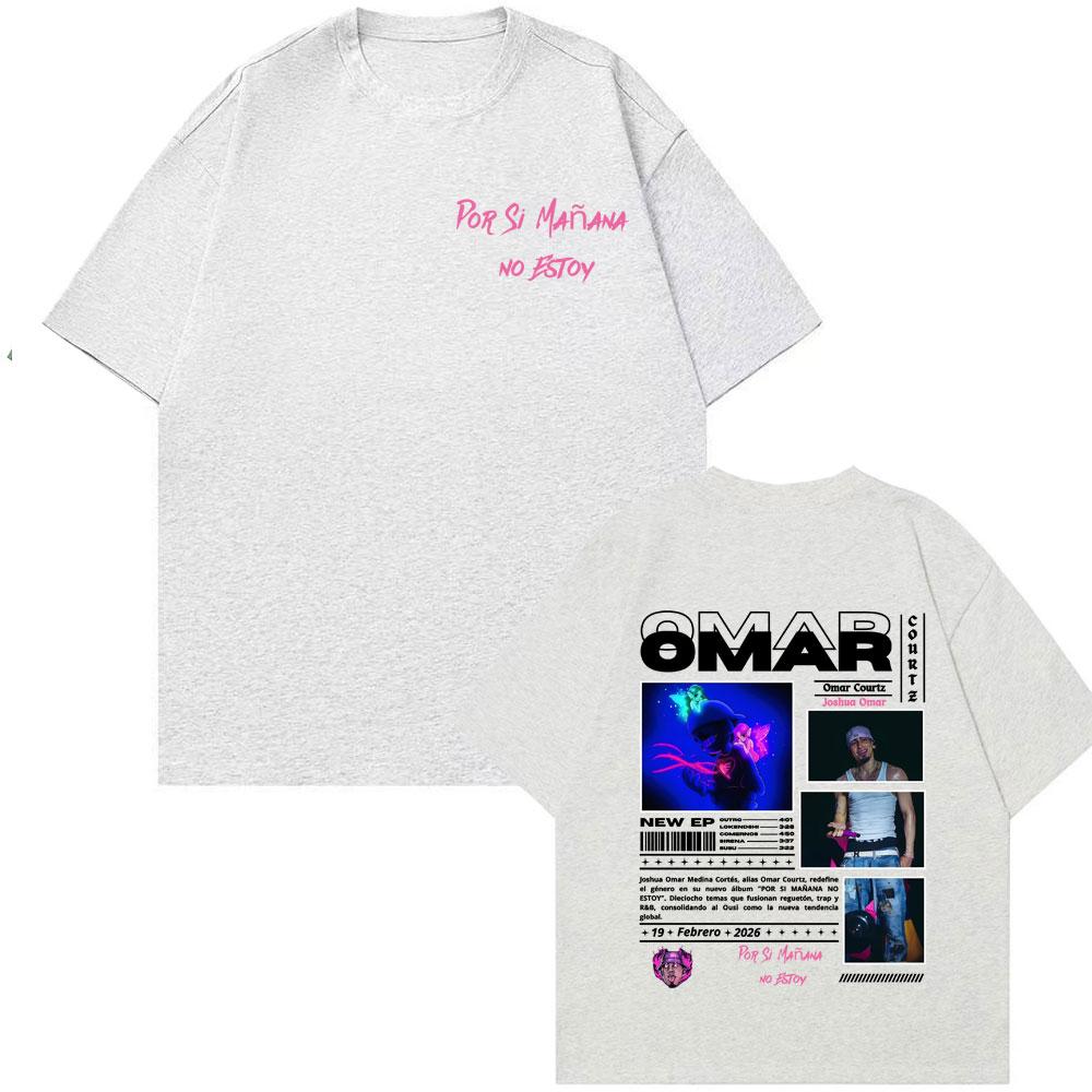 Omar Courtz Por Si Unisexana No Estoy 2026 Tour Maglietta Grafica Unisex Moda Donna Magliette Retrò Harajuku Cotone Y2K Top Streetwear