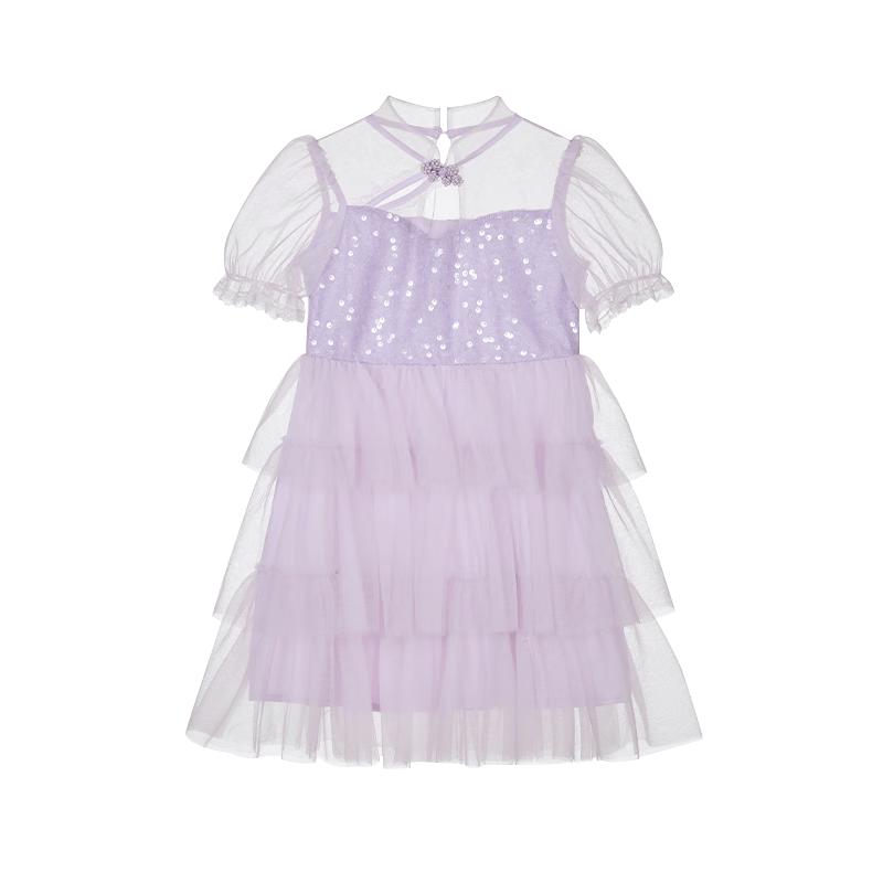 Girls  New Chinese Style Disc Button Princess Dress 110