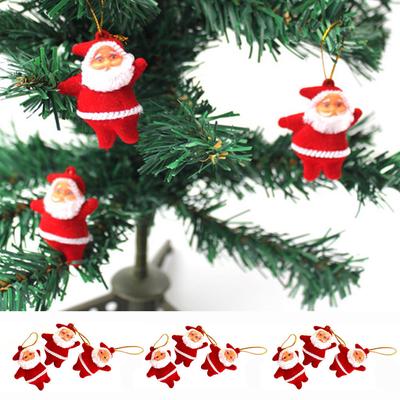 (Nikita) 9Pcs Christmas Ornaments Gift Santa Claus Snowman Reindeer Doll Hang Decorations