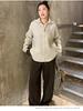 Women's Plus Size Elegant Double Zipper Stand Collar Sweater - Casual Winter Fashion Korean Style Outerwear