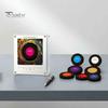 Home Kitchen Music Box Magnetic Refrigerator Player, NFC Enabled Vinyl Record Fridge Magnet, Acrylic Decorative Magnet with Light LED Light,