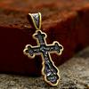 BEIER 2023 New Updated Design 316L Stainless Steel Cross Jesus Pendant Catholicism Christian Jewelry Gold Color Men's Pendant