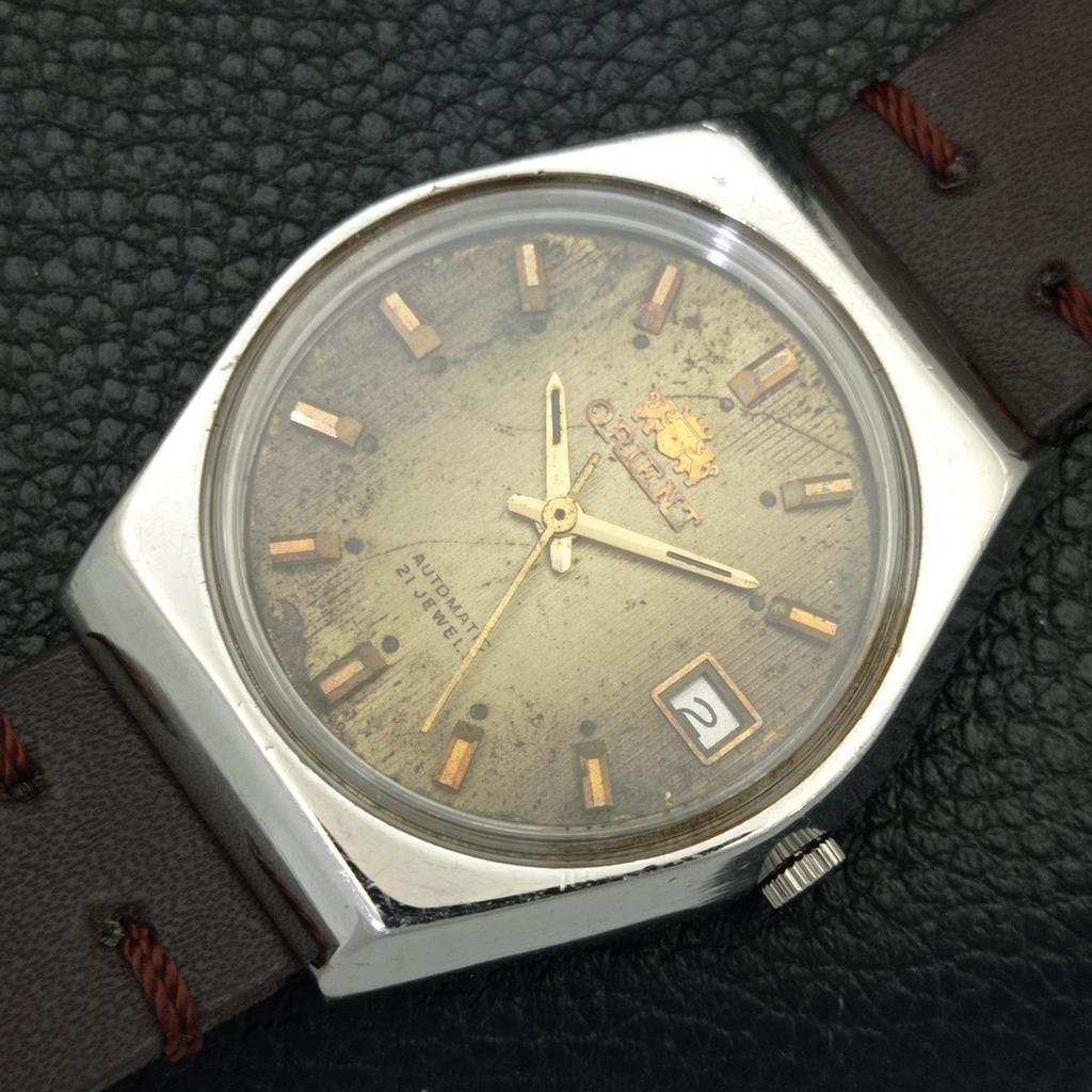 ORIENT AUTOMATIC 46941 VINTAGE JAPAN MENS ORIGINAL DIAL WATCH a701849-5