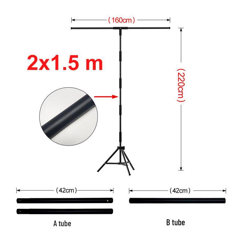 Retractable Metal Backdrop Stand for Live Photography and Portraits