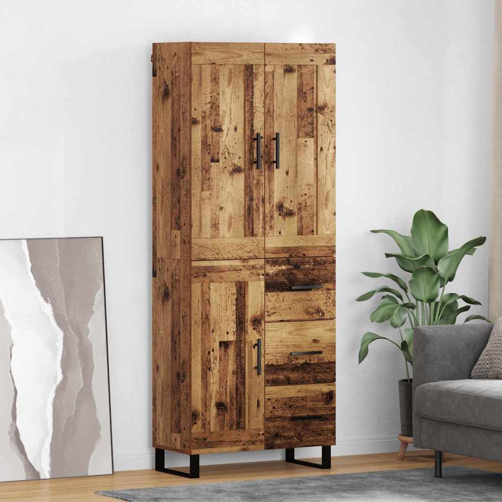 Highboard Reclaimed Wood 69.5 x 34 x 180 cm Particleboard