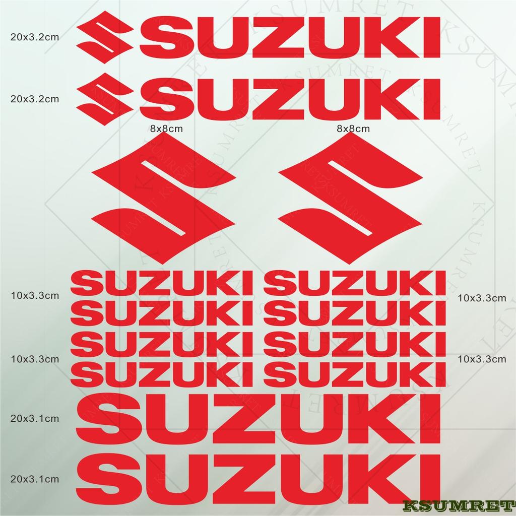For Suzuki Motorcycle Sticker Decals Helmet Logo Set