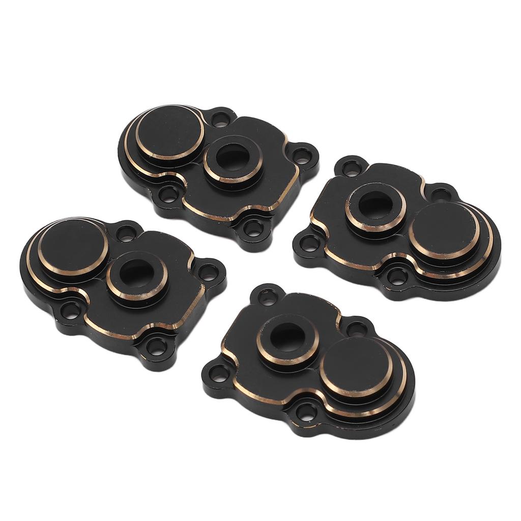 4Pcs RC Knuckle Cover Brass High Strength Rust Resistant RC Axle Gear Cover for FMS 1 24 FCX24 RC Crawler Black
