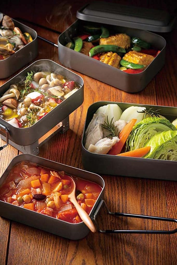 Skater Aluminum Mess Tin Set LIVE NATURE (Deep Type) 5-Piece AFTM8HS-A