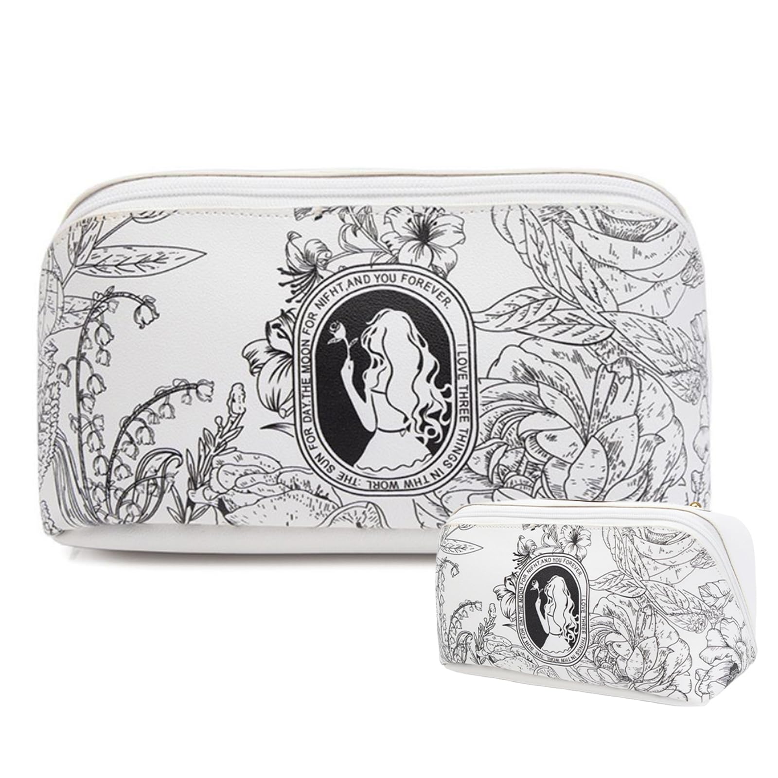 

Siomlana PU Кожа Макияж Большой Косметический Туалетный Косметичка Популярный для Косметический Подарок Мешочек, Вместимость, Водонепроницаемый, Большой, Мешочек, Легкий, белый