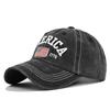 Distressed Embroidered Baseball Cap - America Embroidered Vintage Baseball Cap