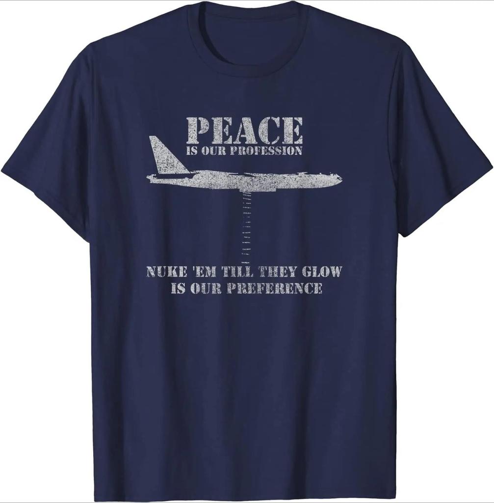 Funny Peace Retro B52 Stratofortress Strategic Bomber Tshirt Men Loose Graphic Tshirt Summer Fitness Tees Causal T Shirt