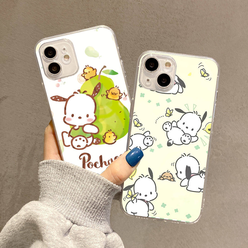 Case for Samsung A04 A14 A23 A34 A54 M23 M33 M52 M53 Realme 10 9 C30S C35 C55 VIVO Y02S Y21 Y51 X80 Pro Transparent Cover LI18 Pochacco