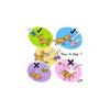 2 Pack 6 Inch Grunting Latex Rubber Dog Toy Polka Dot Pig for Medium Dogs Squeeze Interactive Play Assorted Color
