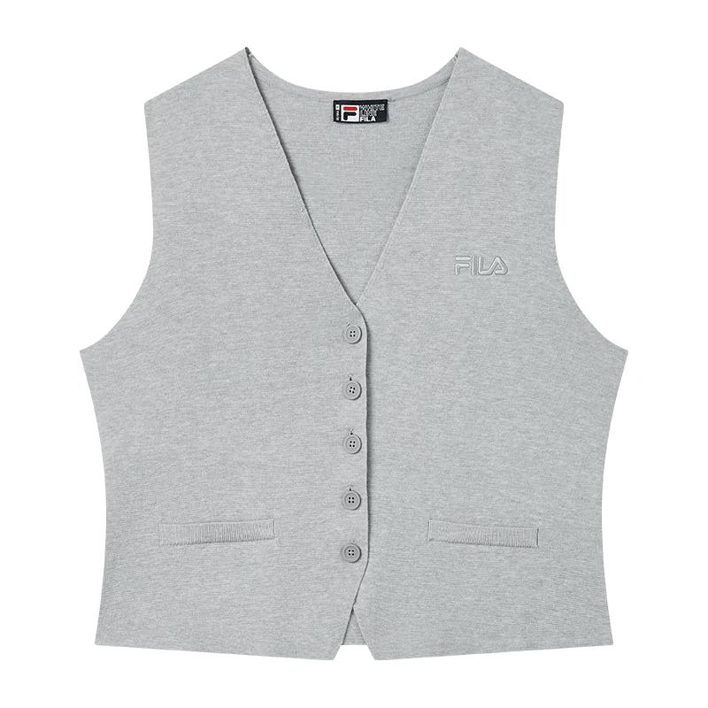 FILA Women s 2025 Summer V-Neck Knit Cardigan Vest M