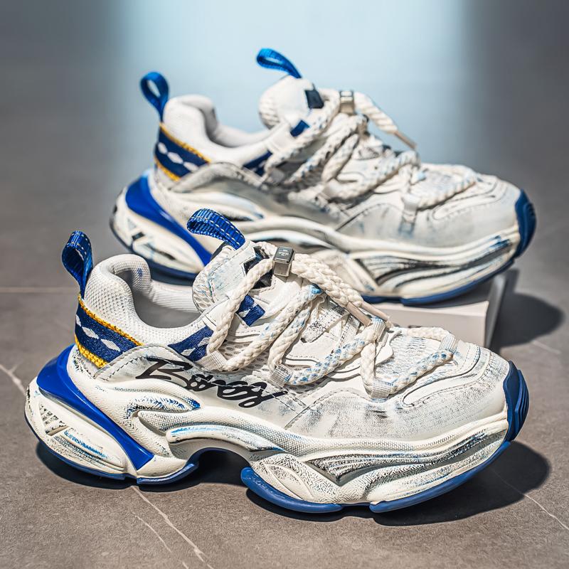 Pantofi Sport Casual de Modă pentru Bărbați, cu Top Jos, Pantofi Sport cu Talpă Groasă Confortabili pentru Studenți, Pantofi de Baschet Clasici Respirabili pentru Băieți