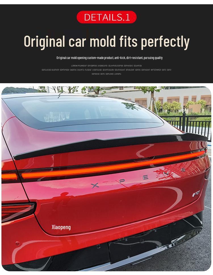 Designed for 2020 XPeng P7: Front Lip, Splitter, Rear Wing, Corner Protectors, Sport Kit, Spoiler, Body Kit.