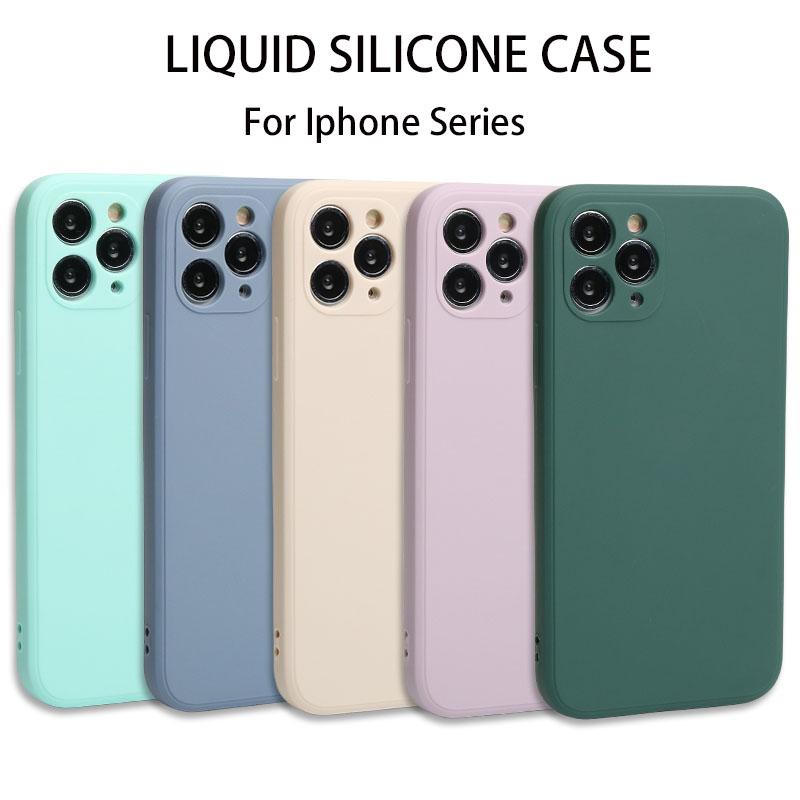 

Квадратный жидкий силиконовый чехол для телефона iPhone 15 14 13 11 12 15 Pro Max Mini X XR XS 7 8 SE 2020 противоударный задний чехол
