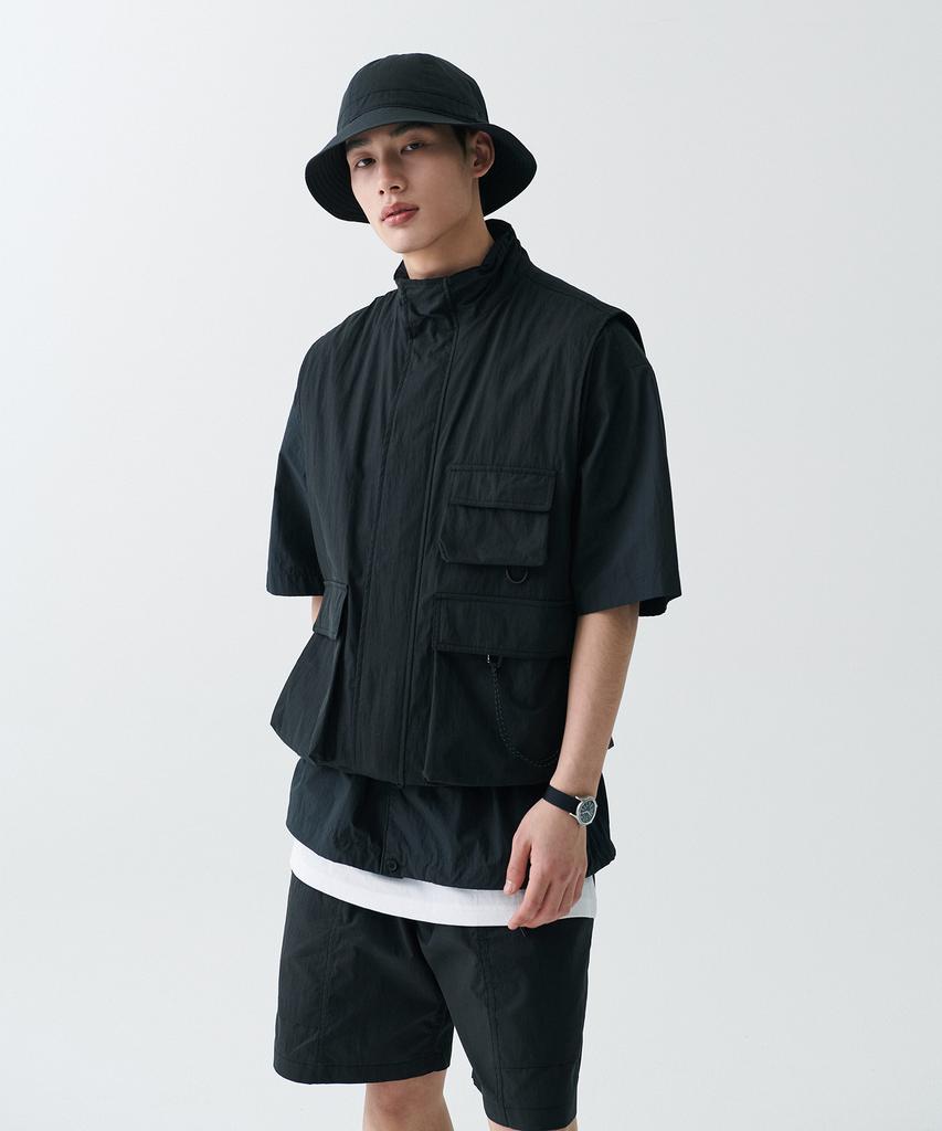 Musinsa Standard [City Leisure] Cn Multi-Pocket Vest [Black]