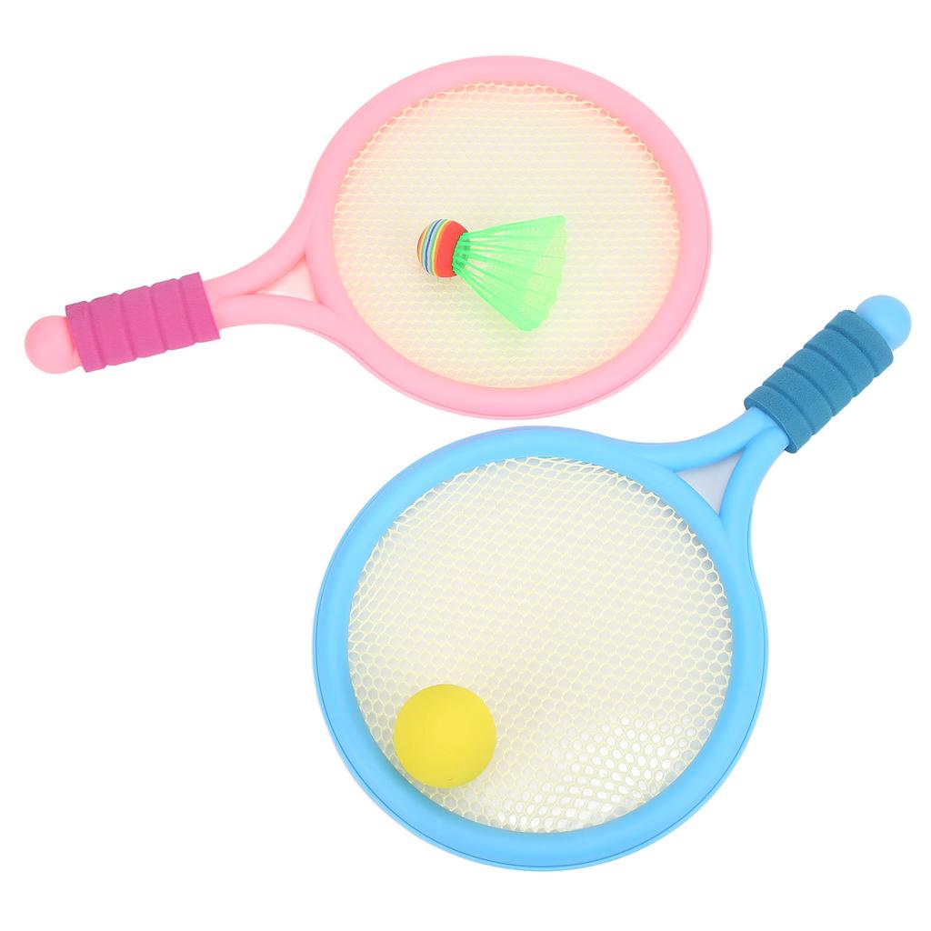 1 Pair Kids Badminton Racket Tennis Racket Exercise Balance Kids Racket Cute Kids Racquet with Badminton Rubber Ball