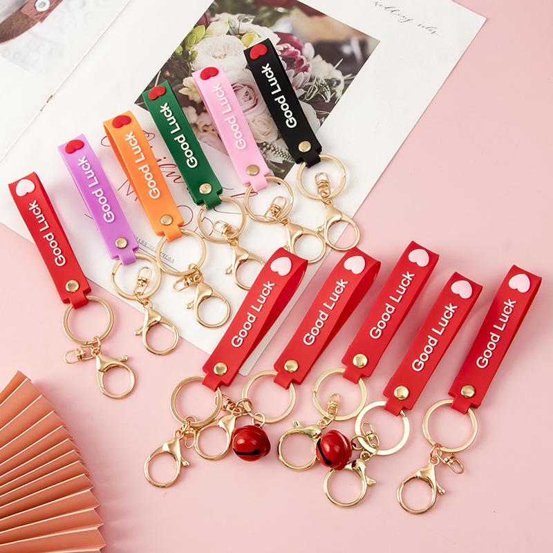 Bonbonfarbe Viel Glück Herz Schlüsselanhänger & Lanyard Anhänger