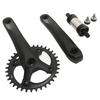 Bike Crankset Square 104BCD Crank 36T Chainring Sprocket Bottom Bracket Aluminum Alloy Bike Parts