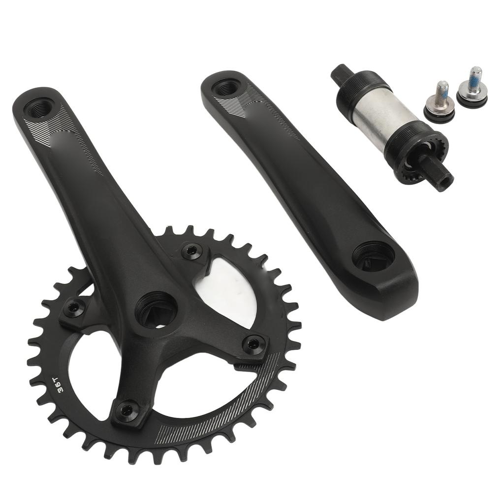 Bike Crankset Square 104BCD Crank 36T Chainring Sprocket Bottom Bracket Aluminum Alloy Bike Parts