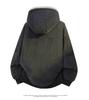 Unisex American Style Mountain Eagle Fur Collar Hooded Winter Coat - Thick Velvet Lined for Warmth and Cold Protection