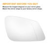X AUTOHAUX Rearview Right Passenger Side Mirror Glass Replacement for BMW 7 Series M and F80 Models White 2, 3, 4, 5, 6, F20, F22, F30, F32, F34, F36,