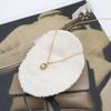 French Light Luxury 18K Gold-Plated Collarbone Chain Women'S Niche Design Special-Shaped Stainless Steel Inlaid Pearl Necklace