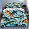 Fishing Lure Pattern Bedding Duvet Cover Sets Duvet Covers Pillowcases, Birthday Gifts (1 * Duvet Cover 2 * Pillowcases, Without Duvet Insert)