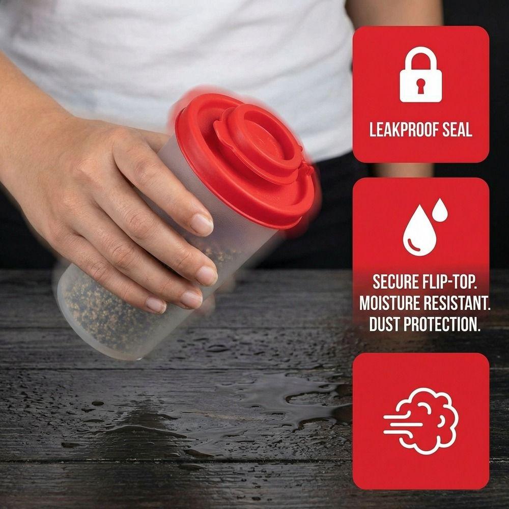 Transparent Seasoning Dispenser Moisture Proof Condiment Container Portable Seasoning Jar  Kitchen