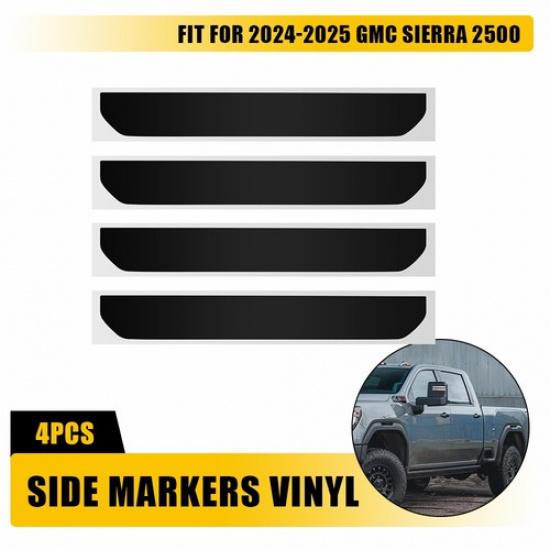 4X PreCut Smoked Side Markers Vinyl Tint for Overlay Sierra 2024-2025 GMC 2500 D