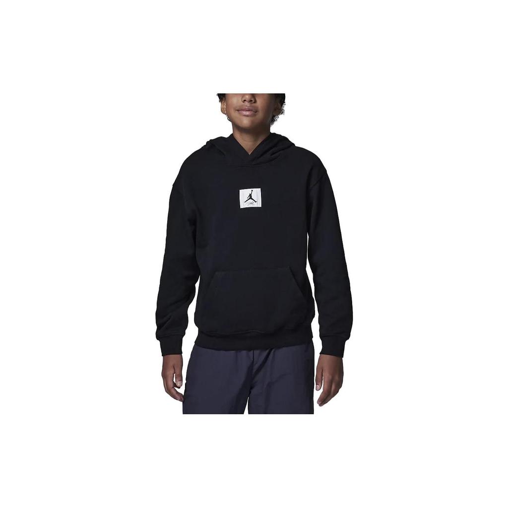 Jordan Essentials Brooklyn Casual Long Sleeve Hoodie Kids Tops Black FZ6403-010