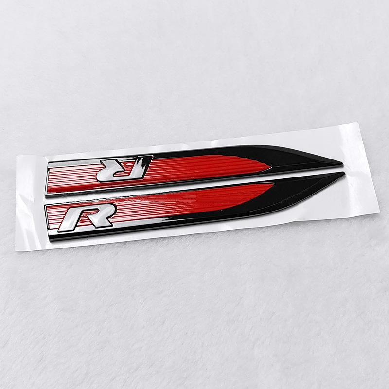 Hot 2pcs Rline R GTI GLI Emblem Car Fender Side Wing Auto Sticker Accessories For Volkswagen VW Golf MK8 Polo Passat Magotan Tig  HX4
