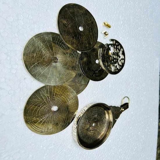 20,32 cm Messing Astrolab Armillarsphäre Historische Himmelsnavigation Dekor