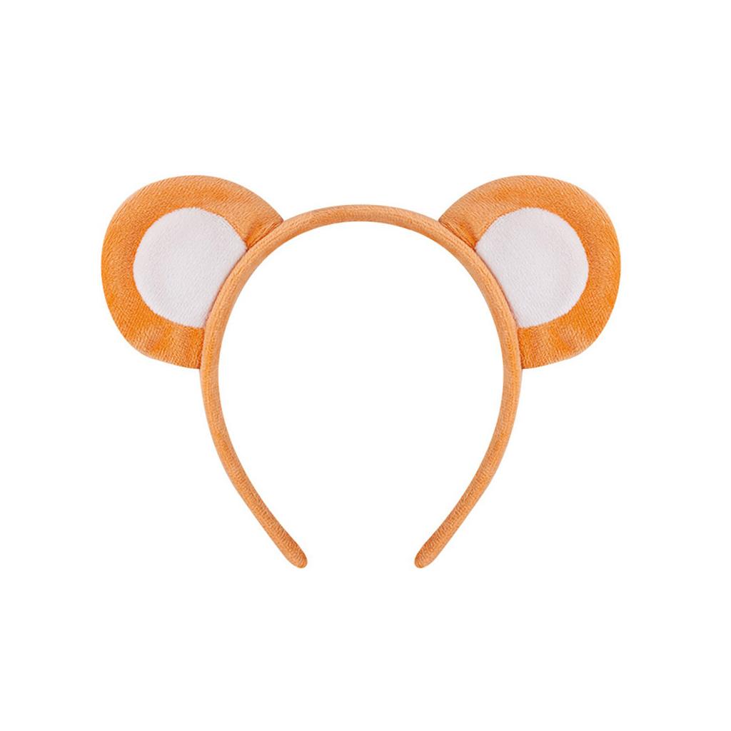 Cartoon Bear Ears Headband Bows Tie Mini Skirt Fashionable Soft Fabric Hair Accessory for Women and Kids