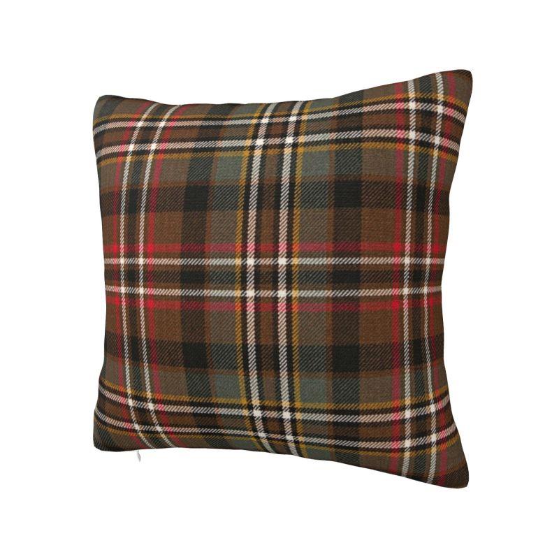 Populární zelený tartanový kostkovaný povlak na polštář 40x40cm Dekor Domov Severské polštáře na pohovku Čtvercový povlak na polštář