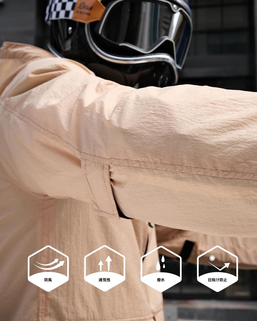 RIDEIRON Motorcycle Jacket, Hoodie, Sunscreen, UPF30+, Motorcycle Jacket, UV Protection, Summer, Sweat Absorbent, Quick