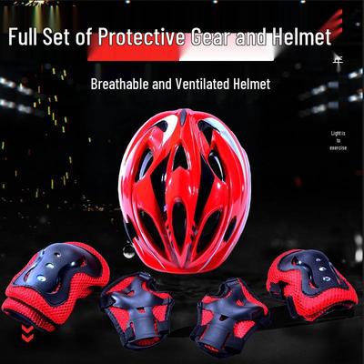 Set di Protezioni per Skateboard e Bici per Bambini con Casco di Sicurezza e Ginocchiere