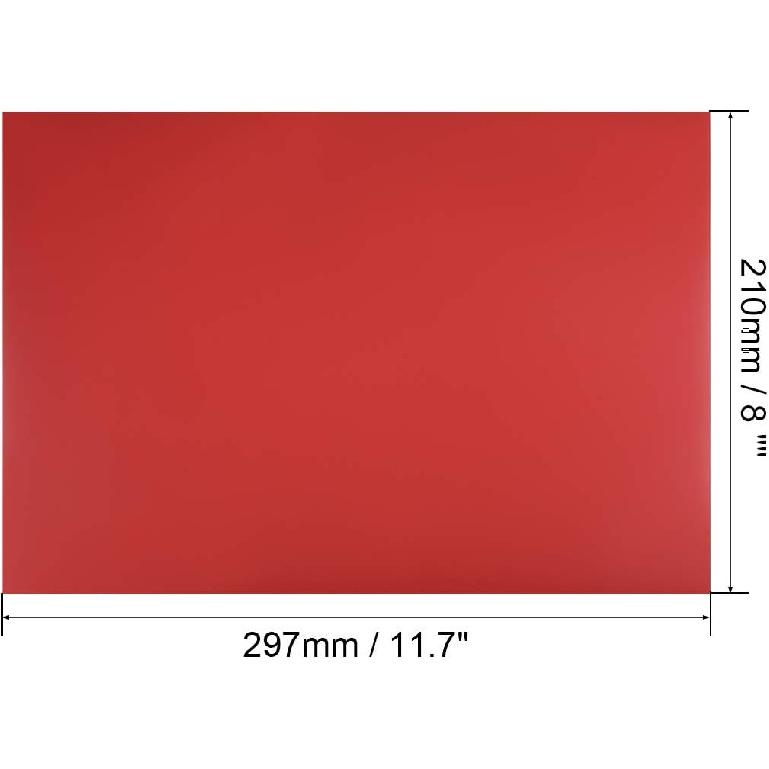 uxcell 5 Pcs Dry Erase Magnetic Strip 11.7" x 8" Magnetical Sheet Labels Stickers Writable Red for Whiteboards Refrigerator and Crafts