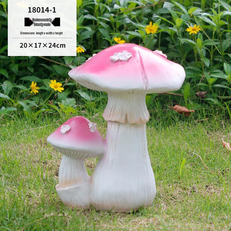 Resin Mushroom Ornaments for Outdoor Garden and Lawn Decor
